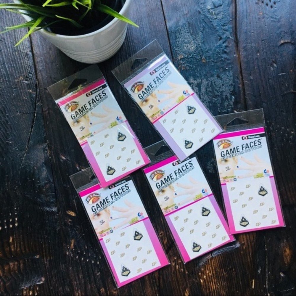 PURDUE BOILERMAKERS Lot of 5 Packs of Stick on Tattoos NEW NIP